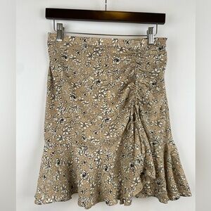 NWT Max Studio Floral Ruffle Skirt